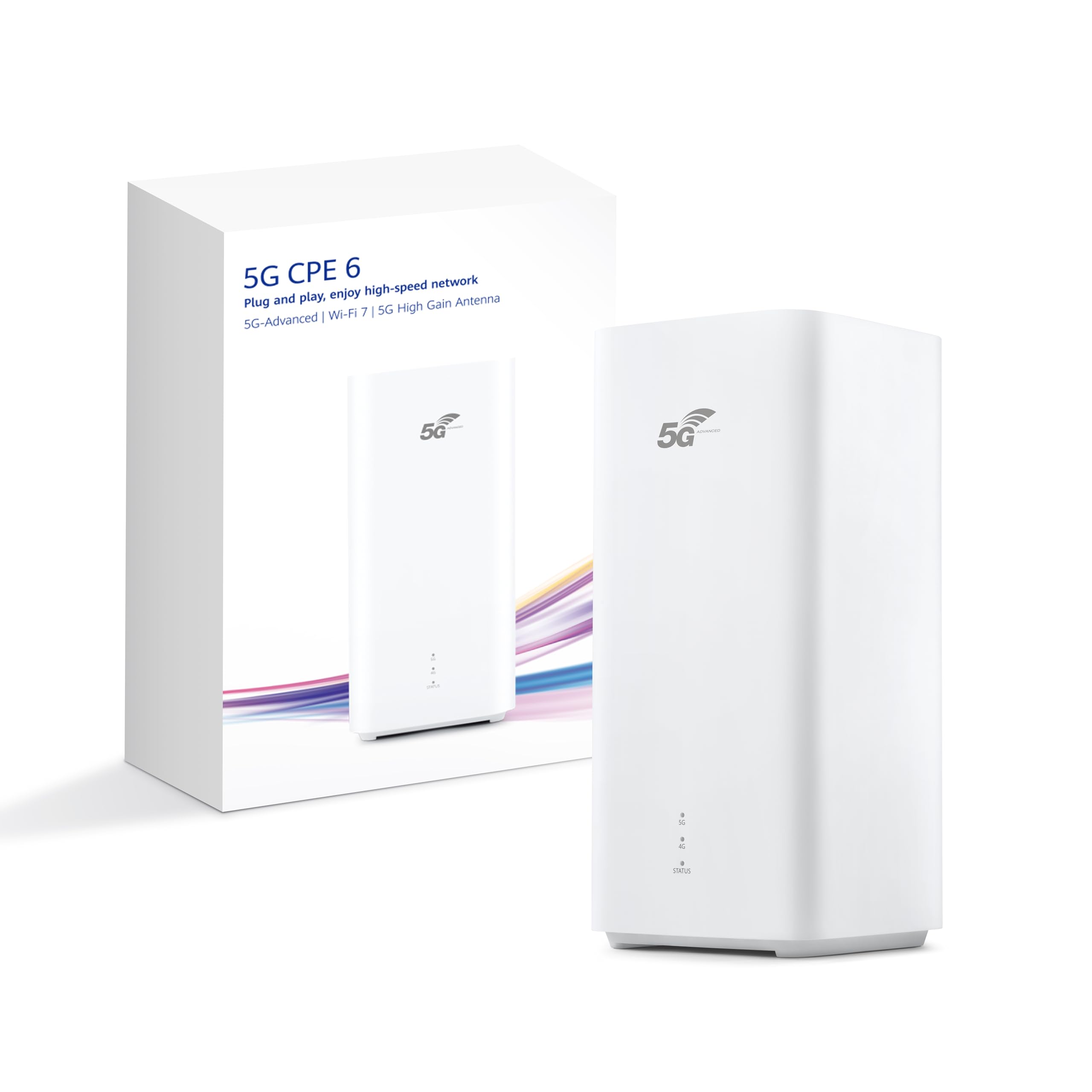 5G CPE 6, H165, router SIM 5G-A innovativo, DL 11,7 Gbps/Wi-Fi 7 BE3600, porta LAN/WAN 2,5 GE, antenna ad alto guadagno 12dBi per una maggiore copertura, garanzia di 30 mesi