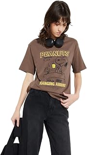 Max URB_N Women Peanut Snoopy Print Oversized T-Shirt Price In India