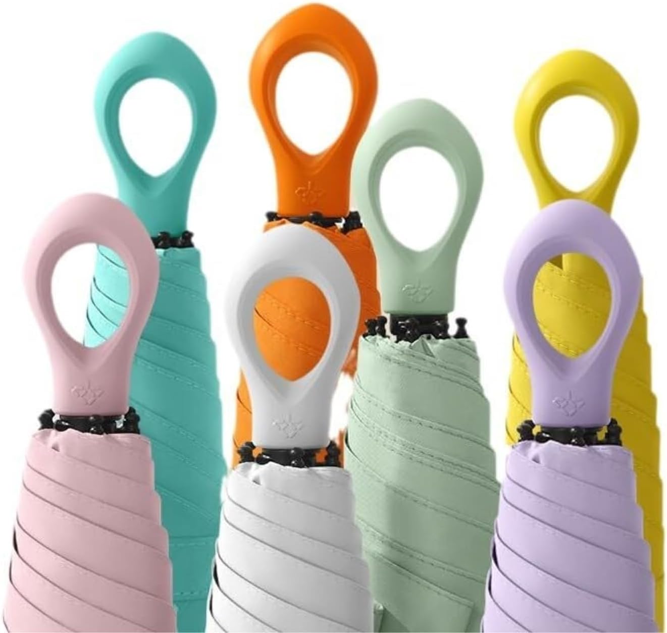 Portable Umbrella for Travel Travel Compact Umbrella 6-Bone Capsule Umbrella Women's Sun Protection Portable Umbrella Umbrella Outdoor(Green)