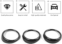 Vista 3 de Hoolcar Cubierta de ventilación de aire acondicionado con control central para Ford Mustang 2015-2020, fibra de carbono