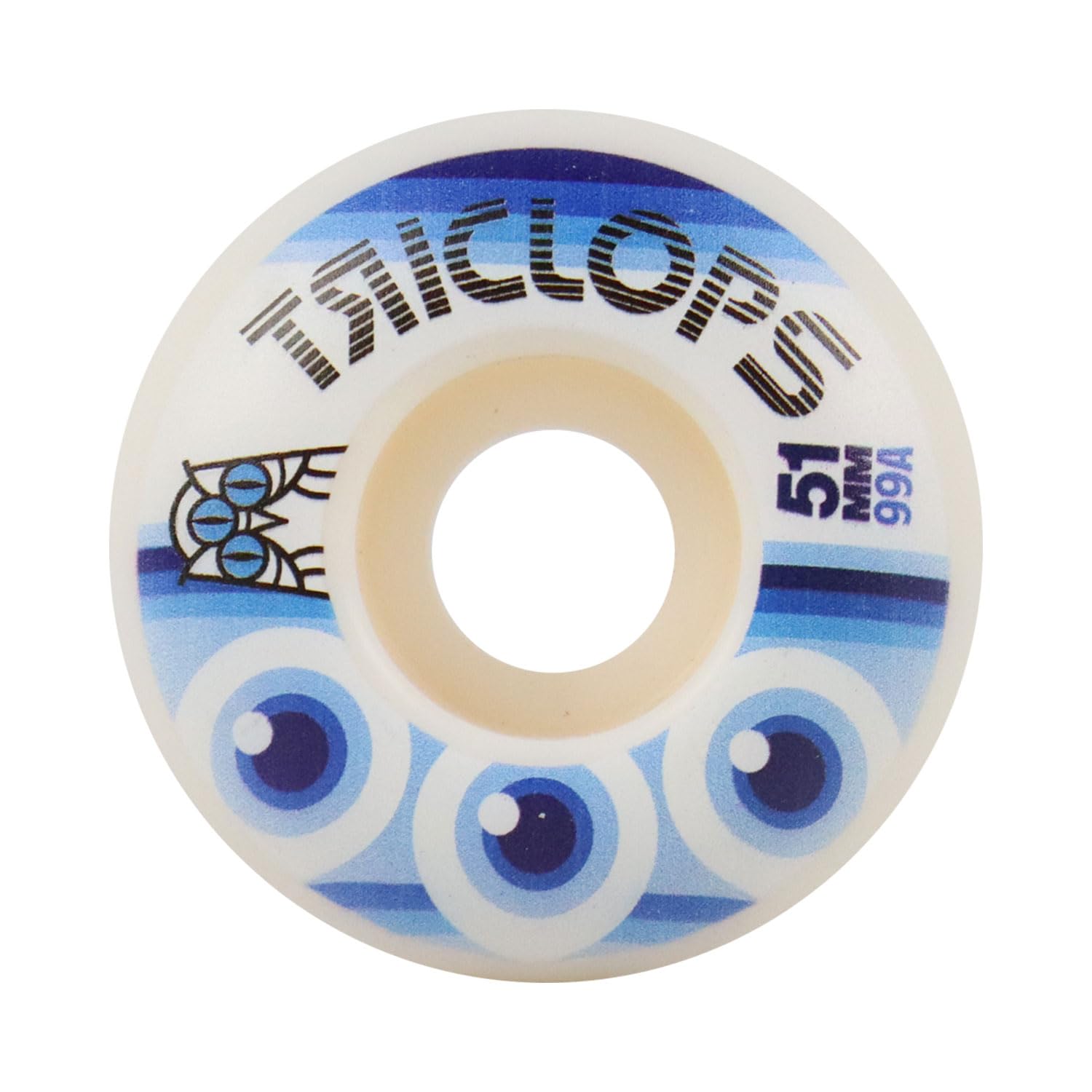 Amazon.com : Triclops Skateboard Wheels Third Eye 51mm 99A White