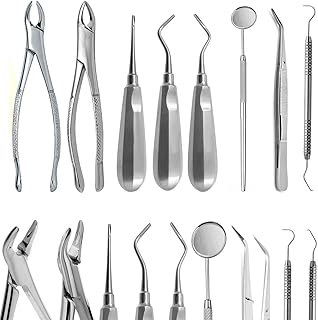 AAProTools Extracting Forceps Elevators 8 Pc Kit Dental Instruments Stainless Steel