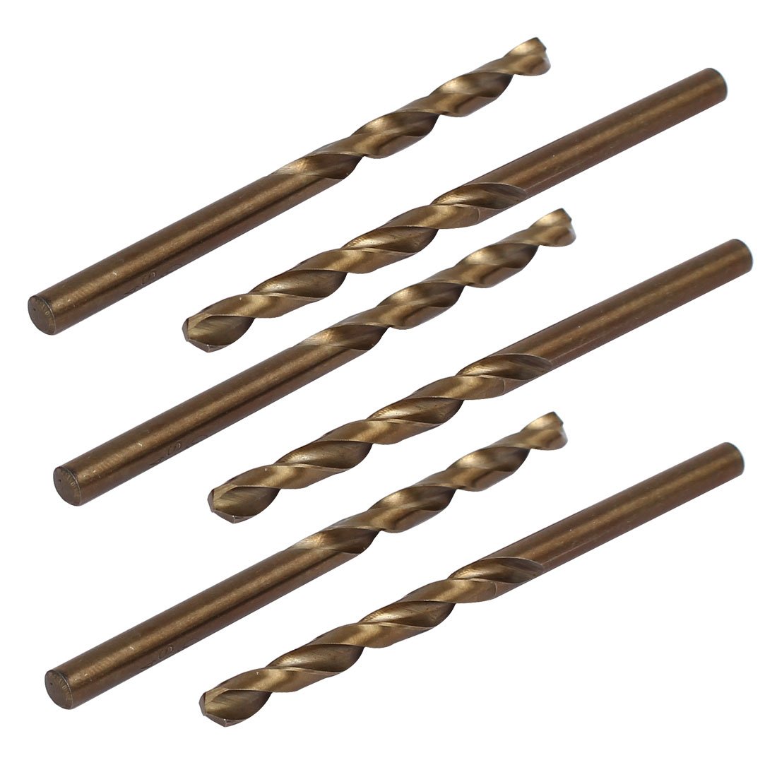 Aexit 4.4mm Drilling Tool Holder Dia HSS Cobalt Metric Spiral Twist Drill Bit Rotary Tool 6pcs Model:50as259qo699