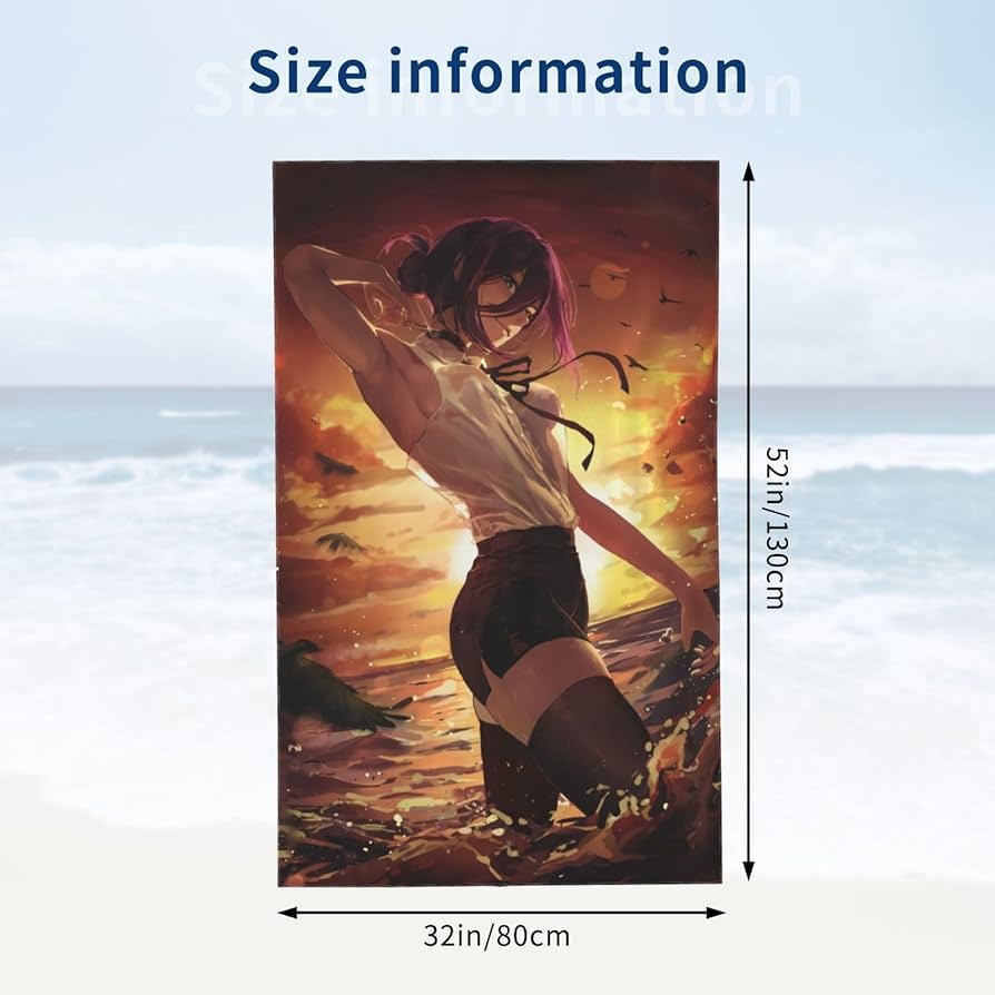 Amazon｜バスタオル チェンソーマン レゼ ビーチタオル 大判 肌