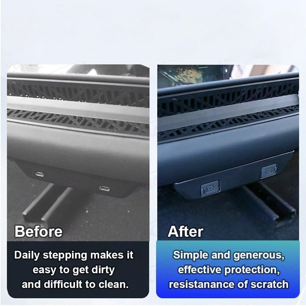 LIUHONGGANghc Air Vent USB Protector Compatible for Tesla Model 3 2024 Highland Charging Port Cover ABS+TPE Block Design Backseat Outlet