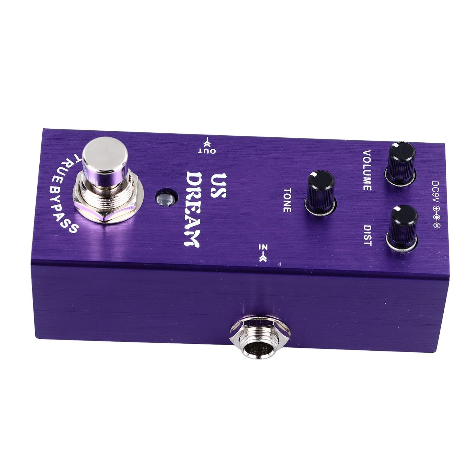 Distorsione di Chitarra Effector, Mini Effetto Pedale True Bypass Metal Shell Toni Multiple Chitarra Elettrica Effetto Pedale Manopola Regolazione per Chitarre Elettriche (AN?03