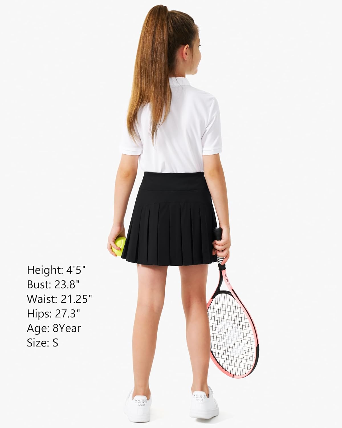 Stelle Girls Tennis Skirts with Inner Shorts Pockets Golf Skirts Athletic Running Workout Pleated Skort 5-15Years - Image 7
