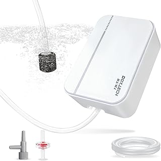 Boxtech Aquarium Luftpumpen 2W/5W/8W/10W，Leiser Sauerstoffpumpe Einstellbare Membranpumpe für Aquarien 50-500L,stabile Luftversorgung für Fischbecken