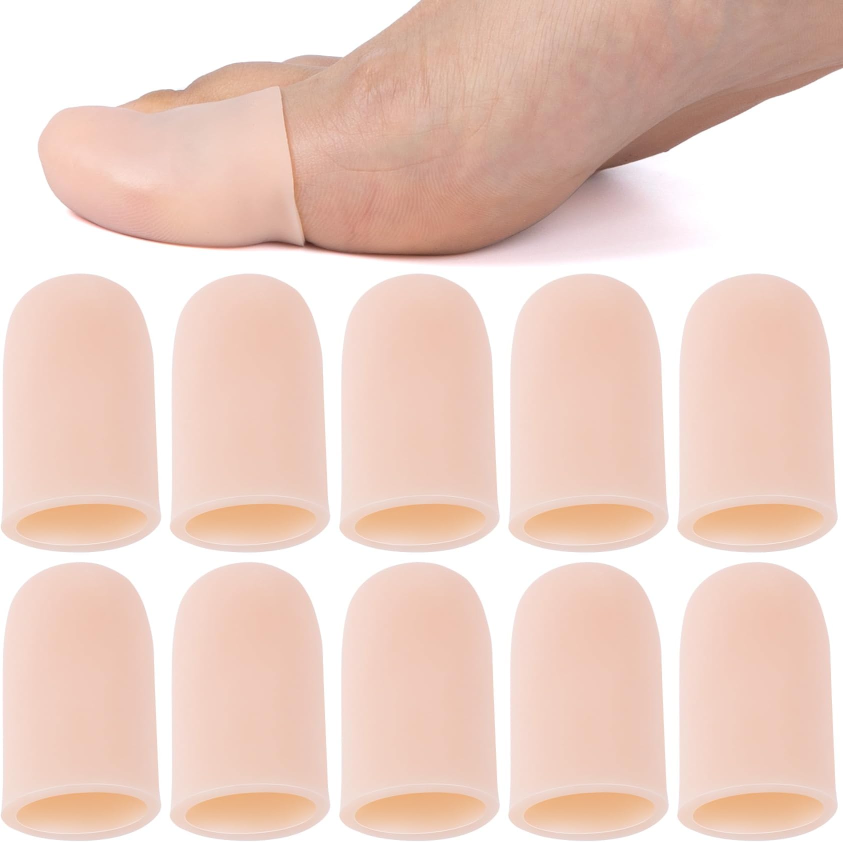 Amazon.com: REDANHA 18 Pieces Gel Big Toe Cap Silicone Big Toe ...
