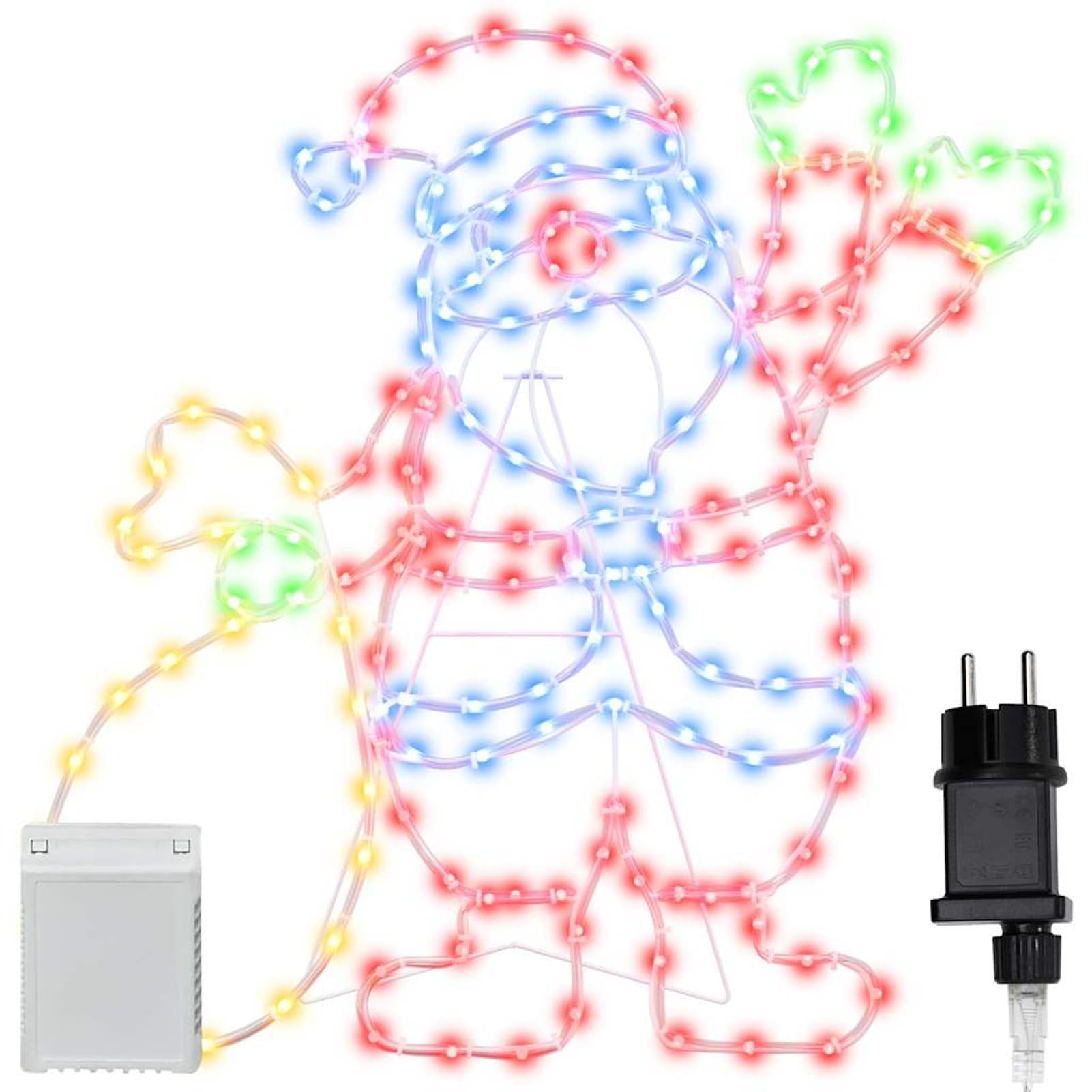 Homgoday Figurine du Père Noël Lumineuse LED - Décoration Classique et Intemporelle, Résistante aux Intempéries Modèle WQ1107ZJ-42018960FR