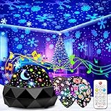 PIKOY Night Light Projector for Kids Room - 15 Colors, 15 White Noise, 3 Films, Remote - Rechargeable Star Lights for Ceiling, Bedroom - Gifts
