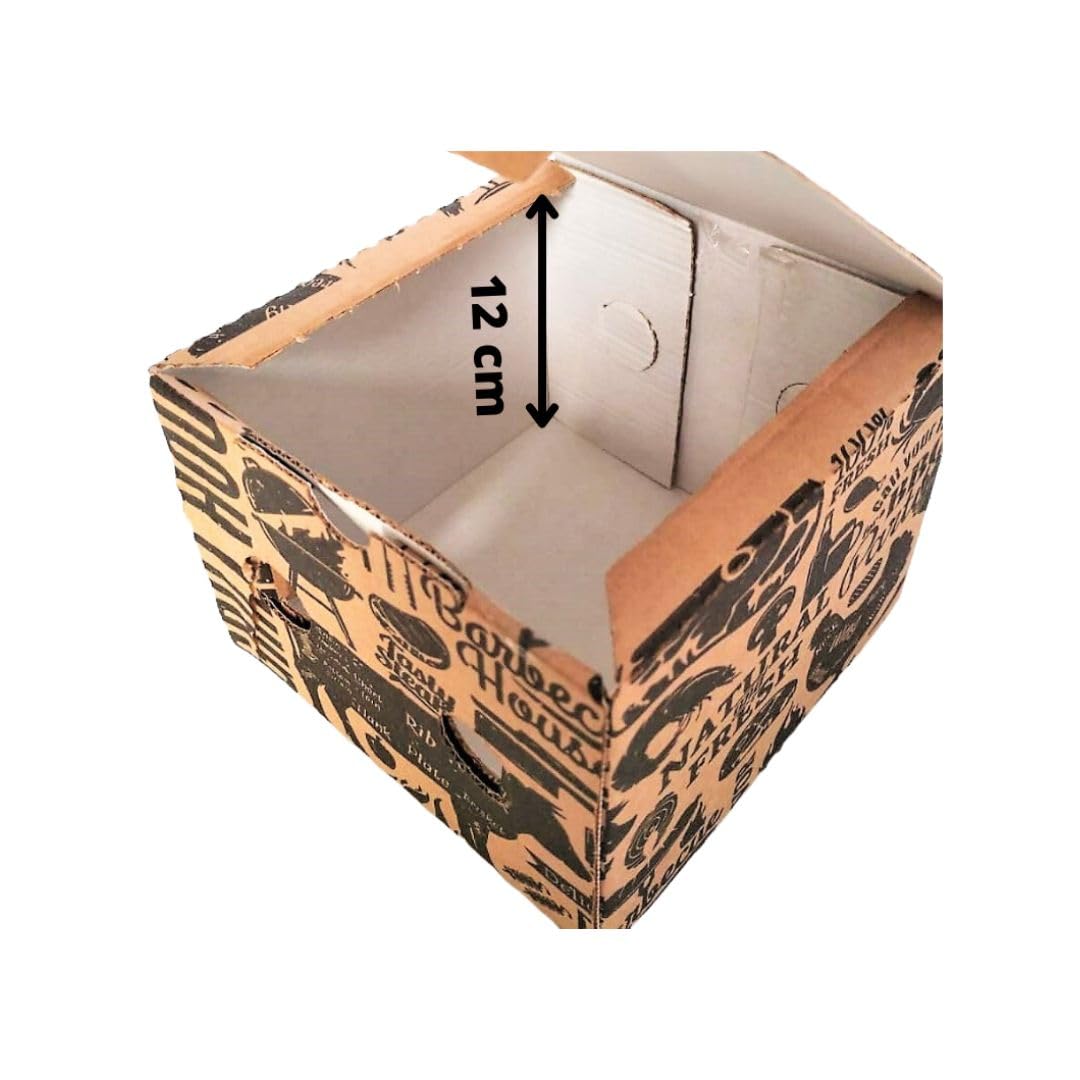 RFD Box Burger Contenitore hamburger 16x16 cm 12H 200 Pezzi Avana - Contenitore per alimenti Usa e Getta