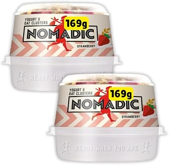 Nomadics Yoghurt & Oat Clusters Low Fat, 2 x 168g Strawberry