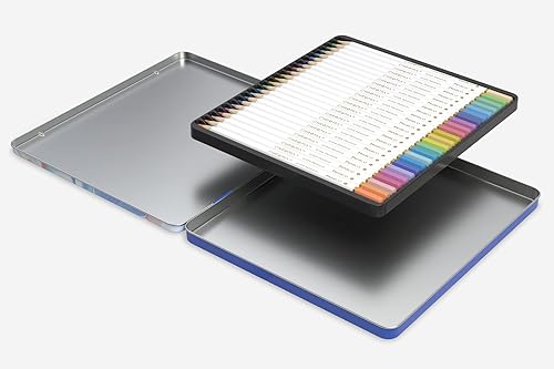 Miniatura 4 de Lápices de colores pastel Marco Chroma Manga Juego de 24 unidades en caja de metal; dureza 2B, suministros de dibujo profesional para niños,