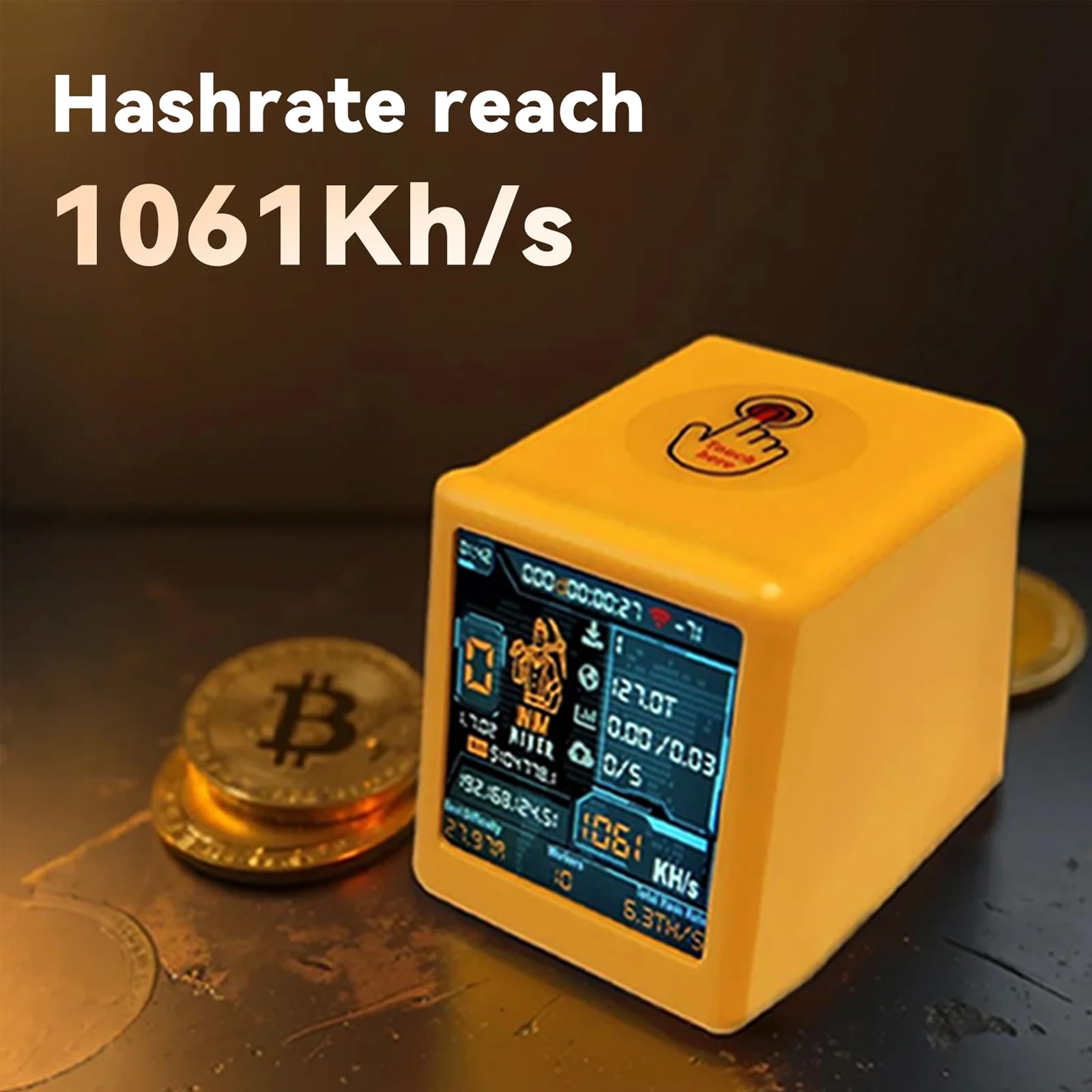 Nerdminer NM TV ESP32 BTC Solo Lottery Miner with 1.54-Inch Display  Hashrate Reach 1060KH/s WiFi/BLE Silent Desktop Clock : Amazon.ca:  Electronics