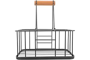 Cabilock Water Bottle Carrier Wire Milk Bottle Holder Basket for Kitchen Storage