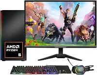 PC Gamer Completo Skill RGB AMD Ryzen 5 5600G,Gráficos Radeon VEGA 7, Monitor LED 20",Kit Gamer, 16GB DDR4 3200Mhz, SSD 512GB, Fonte 500W - SGX-0064A
