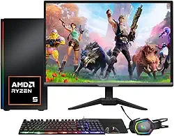 PC Gamer Completo Skill RGB AMD Ryzen 5 5600G,Gráficos Radeon VEGA 7, Monitor LED 20",Kit Gamer, 16GB DDR4 3200Mhz, SSD 512GB, Fonte 500W - SGX-0064A
