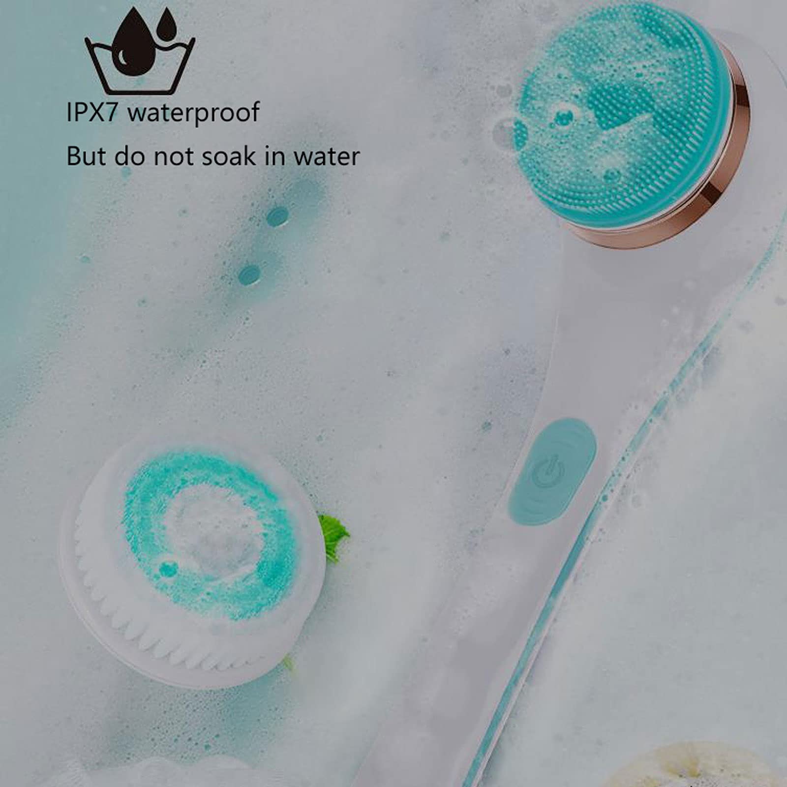 Cepillo de Ducha Cepillo de Cuerpo de Masaje eléctrico Fregador de baño automático Exfoliación Suave Cepillo de baño de Limpieza de Masaje automático (Azul y Rosa Opcional) Cepillo de Cuerpo