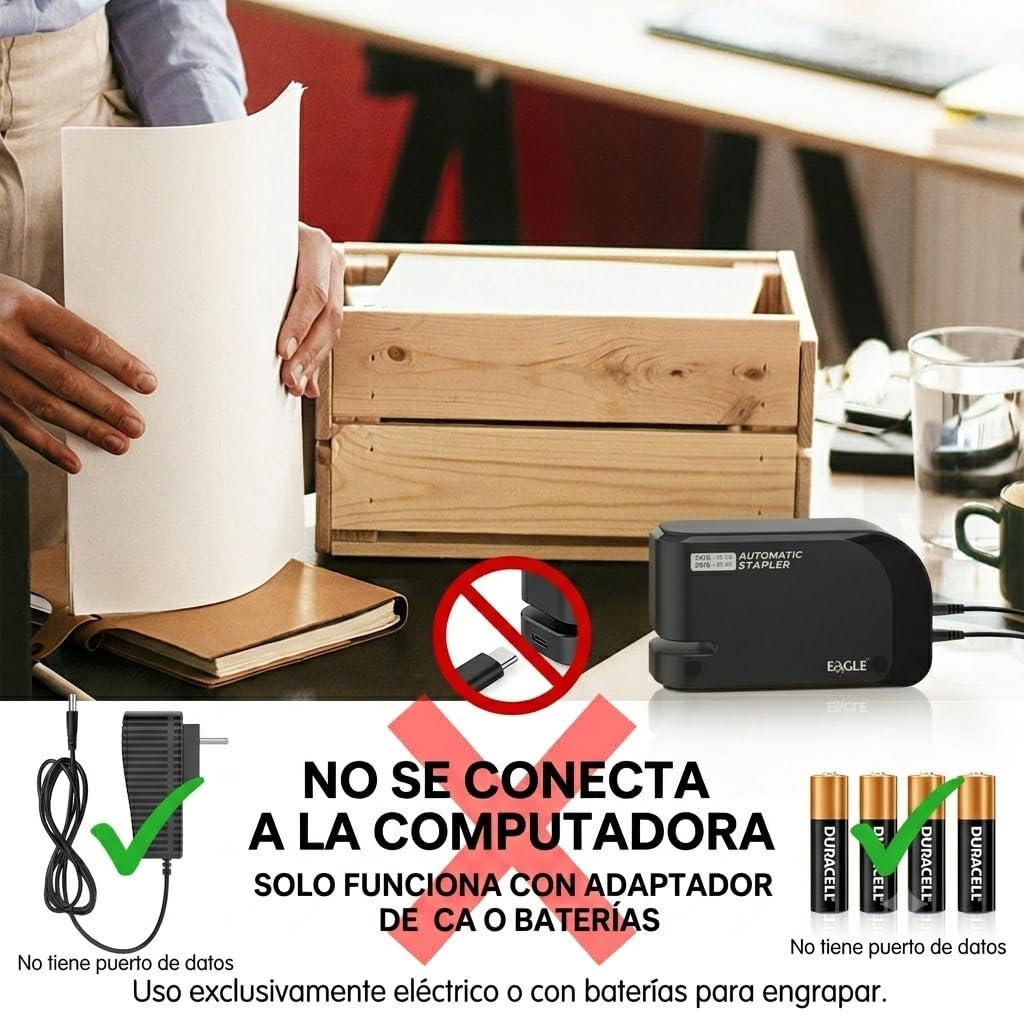 Eagle Spillatrice Elettrica ad Alta Resistenza, Capacità 20 Fogli, Alimentazione a Batteria o AC, Nera