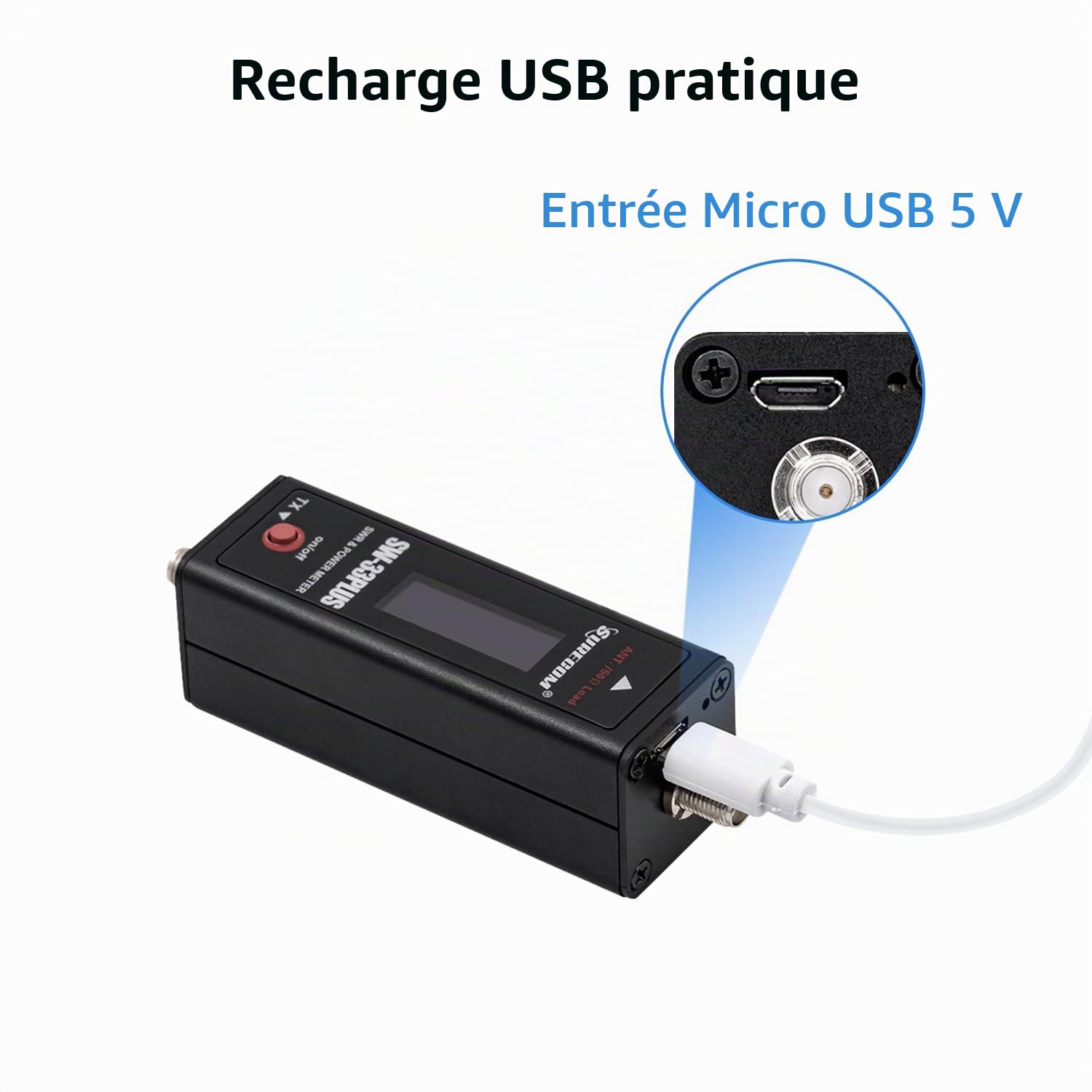 Mcbazel - SURECOM SW-33 Plus VHF/UHF 125-525 MHz Mini Mesureur de Puissance RF et TOS