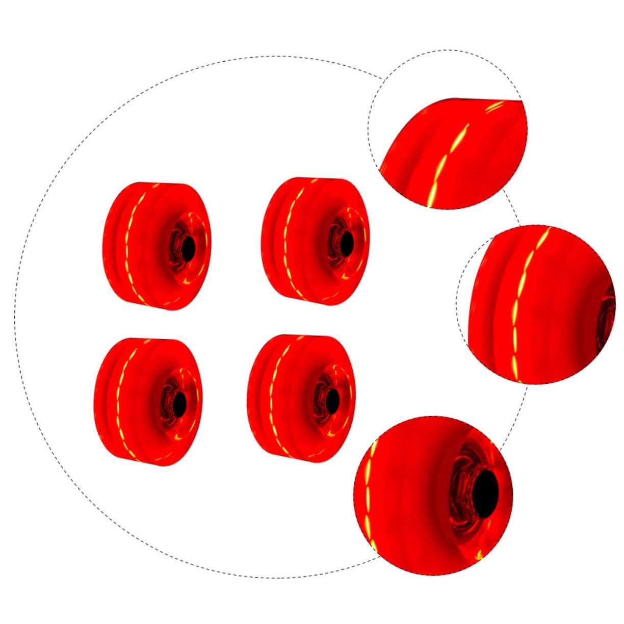 UKCOCO 4 Piezas Ruedas De Patines Para Patines y Monopatines Ruedas Repuesto De Uso Diario