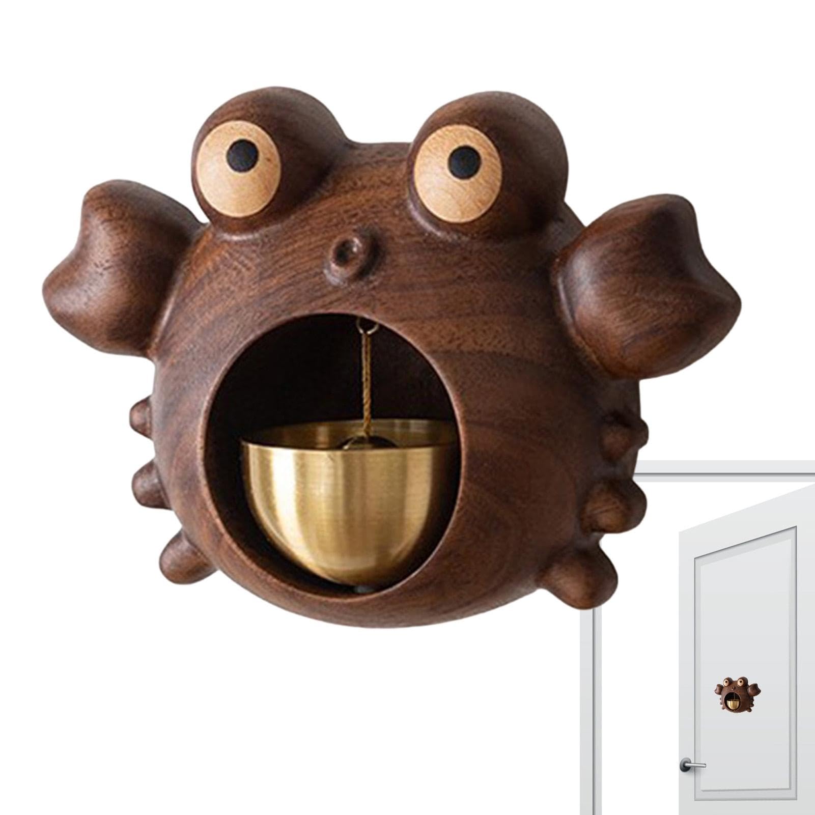 Drewniany dzwonek do drzwi, dzwonek sklepowy, magnetyczny dzwonek do drzwi, magnetyczny dzwonek do drzwi Crab, dekoracja wejścia do firmy
