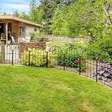 Thealyn Gartenzaun, 43 cm (H) × 3.3 m (L) gewölbte rostfreie Metall No Dig Fence Gartenzaun Grenze, Bodenpfahl Tier Barriere Zaun für Kaninchen Hund, Outdoor-Dekor für Hof & Terrasse
