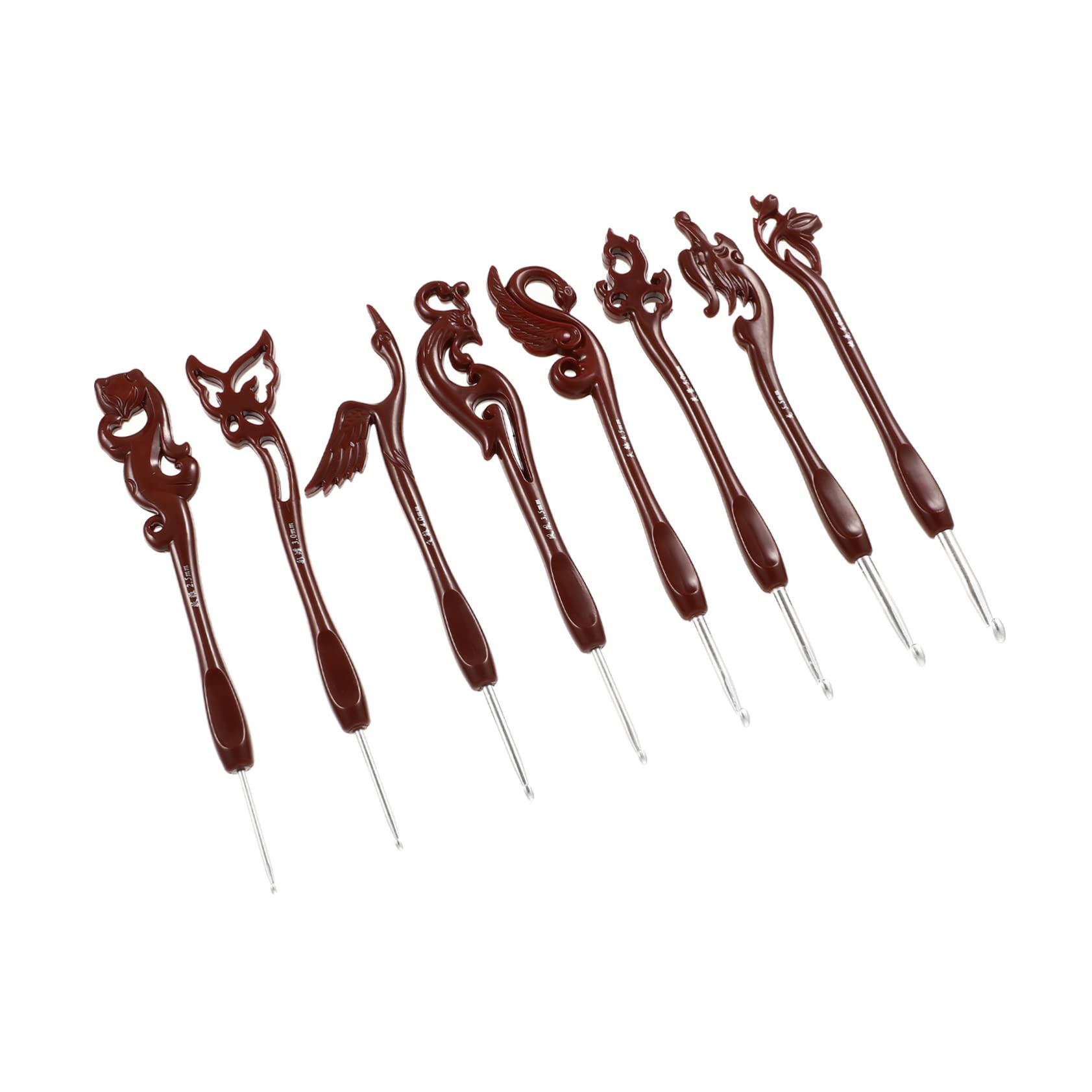 Lurrose 2 Sets Crochet Knitting Kits Stitching Needle Threader Old Fashioned Kit Knitting Tools Embroidery Making Tool Vintage Knitting Needle DIY Knitting Hook Lacing Stitching Punch Abs