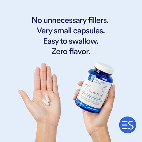 Miniatura 8 de Essential Stacks L-Glutamina Home & Away Bundle - L Glutamina en polvo y cápsulas