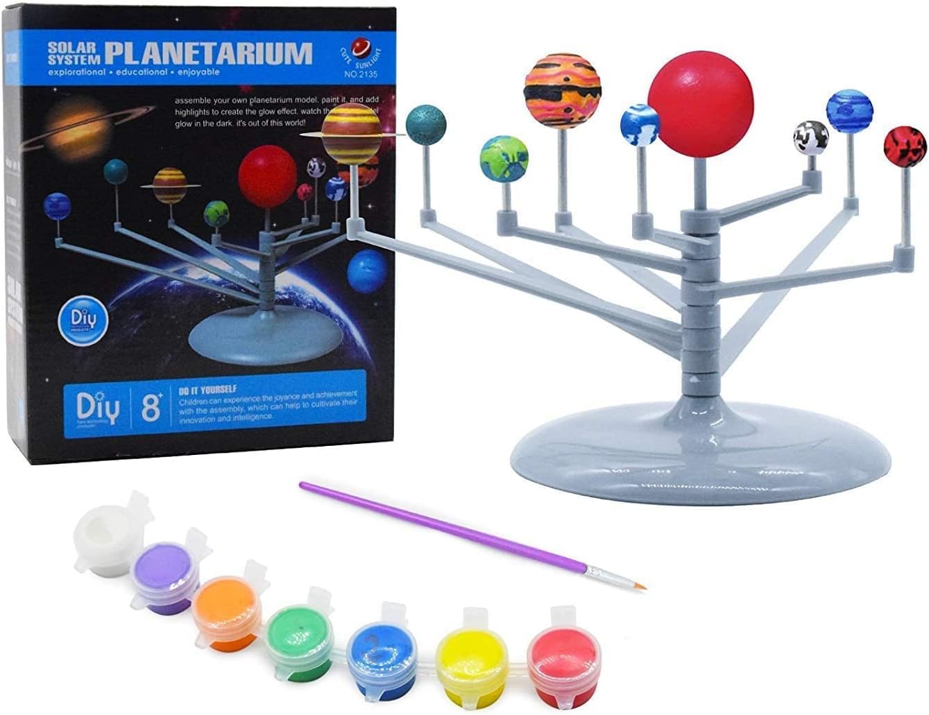 Solar System Model Kit Glow in Dark Planetarium 3D Planets for Kids Space Toys and Science Kit for Kids Age 8+
