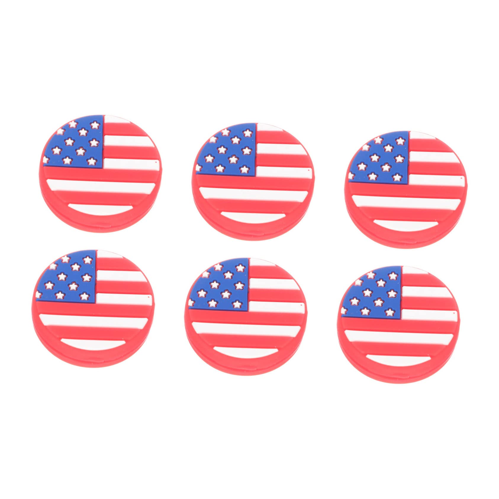 VICASKY 6pcs Tennis Shock Absorber Racquet Damper Sports Tennis Absorbers Racket Shock Absorber Designed Racket Dampener Themed National for Shocking Silica Gel