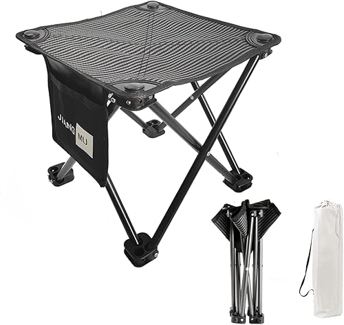 JIANGMU -Taburete plegable para camping, sillas plegables al aire libre, sillas plegables, silla plegable portátil para caminar al aire libre,