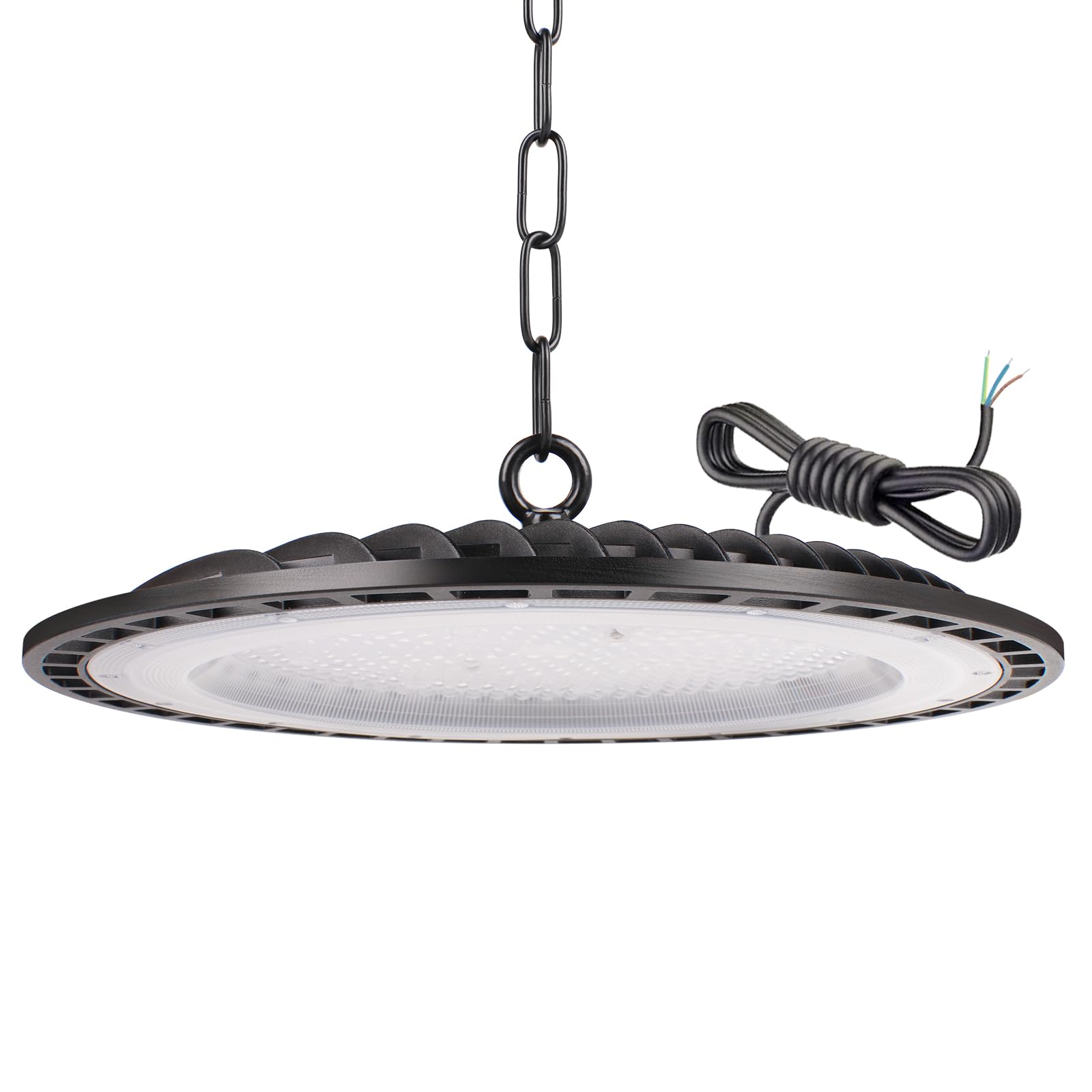 300W Naves Industriales LED, 30000LM UFO Lámpara Alta Bahía IP65 Foco LED Taller Lámpara Campana Industrial UFO para Fábricas, Aeropuerto, Patio, Restaurante