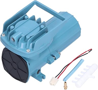 12V 18W Oxygen Aerator Pump, 38L/min Aluminum Aquarium Air Pump with Ultra Quiet Technology, Energy Efficient Pond Aerator for Fish Tanks, Hydroponic Systems and Aquaculture