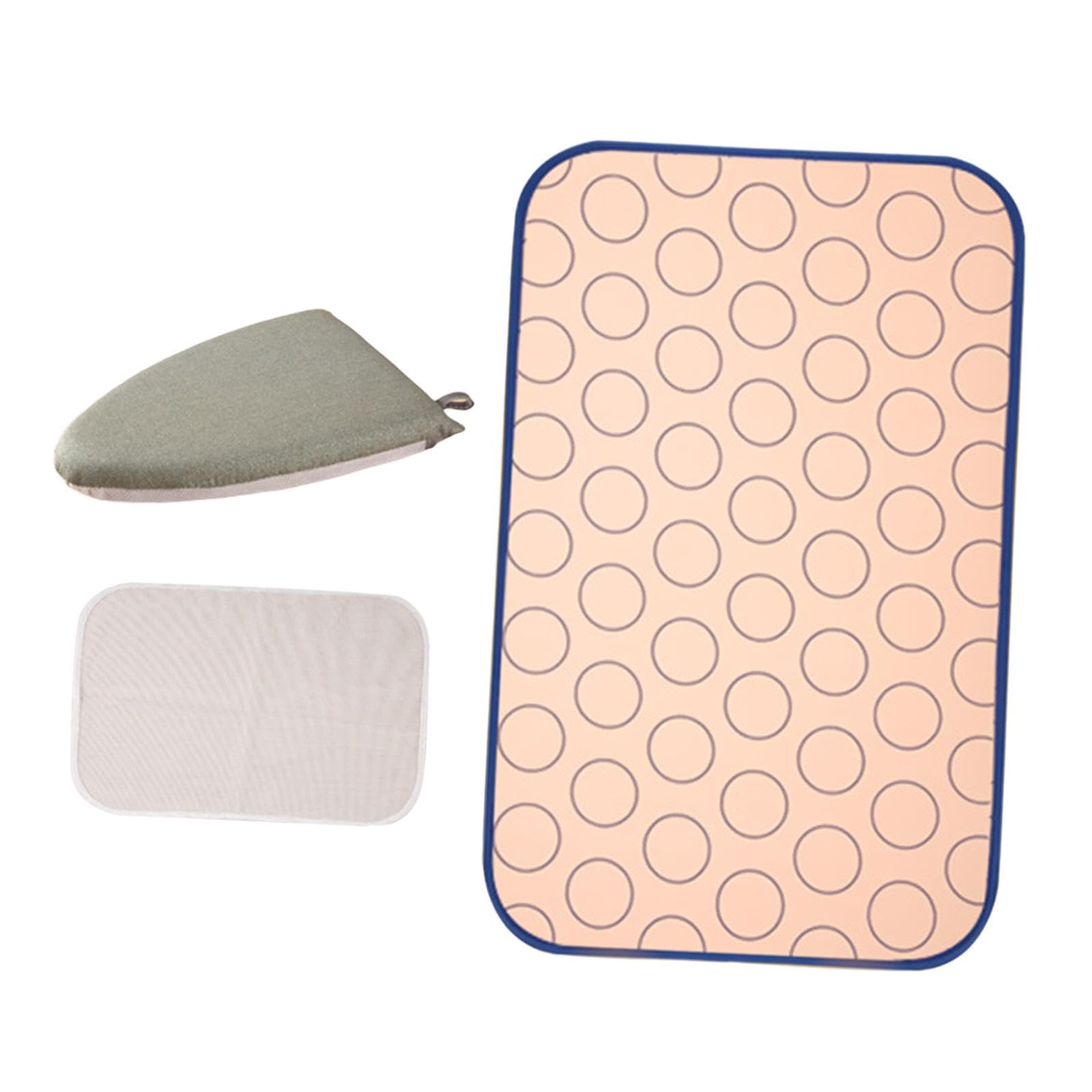Bügelmatte für Tischplatten mit Wärmeisolierendem Netz, Rutschfester Bügelhandschuh für Flache Oberflächen, Bügelunterlage für Bett Und Arbeitsplatte, 62cmx120cm