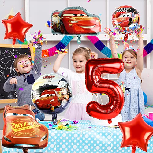 Car Decorazione di Compleanno Palloncino, 7 Pezzi