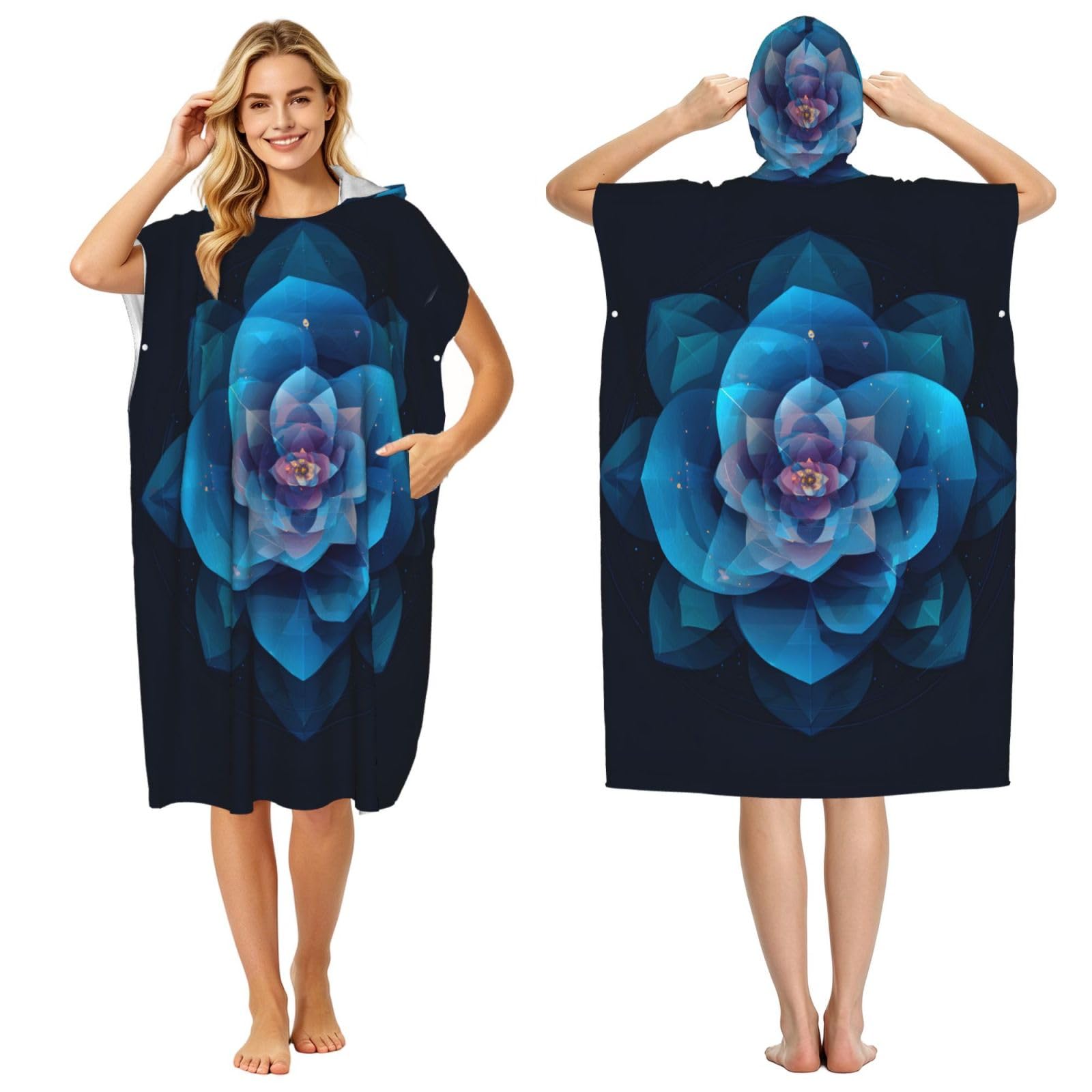 Peignoir à langer serviette de bain microfibre pour se changer sur la plage