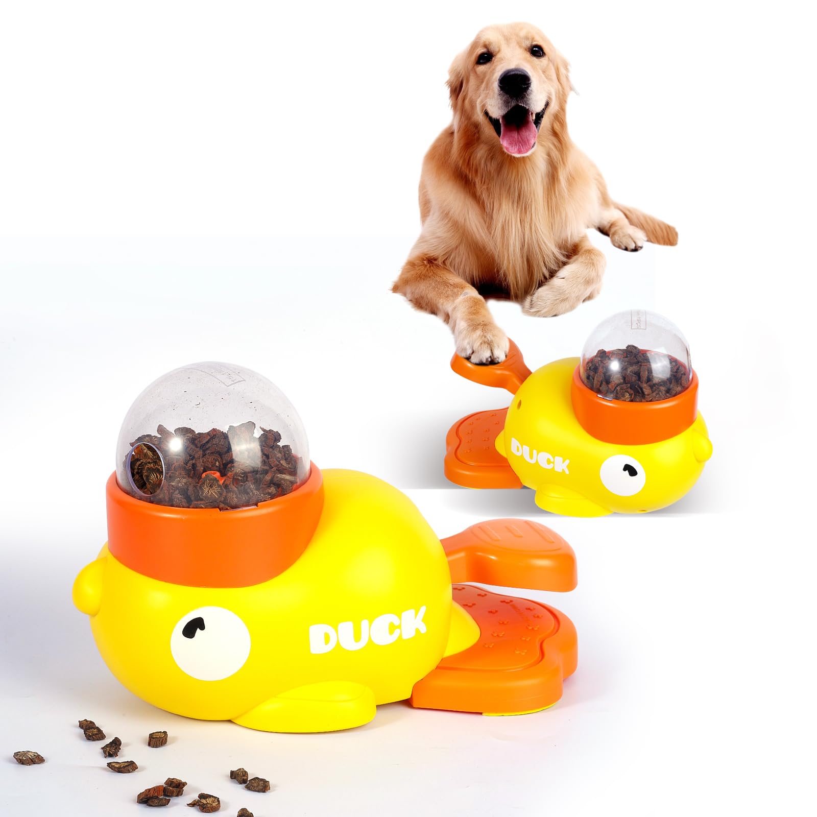 Photo 1 of 2-in-1 Interactive Dog Toys Food Puzzle Slow Feeder, Safe Dog Food Treat Feeding Dispenser for Dogs and Cats, Promotes IQ Training and Entertainment Reduces Bloating Anti-Gulping Small Animal Bowls