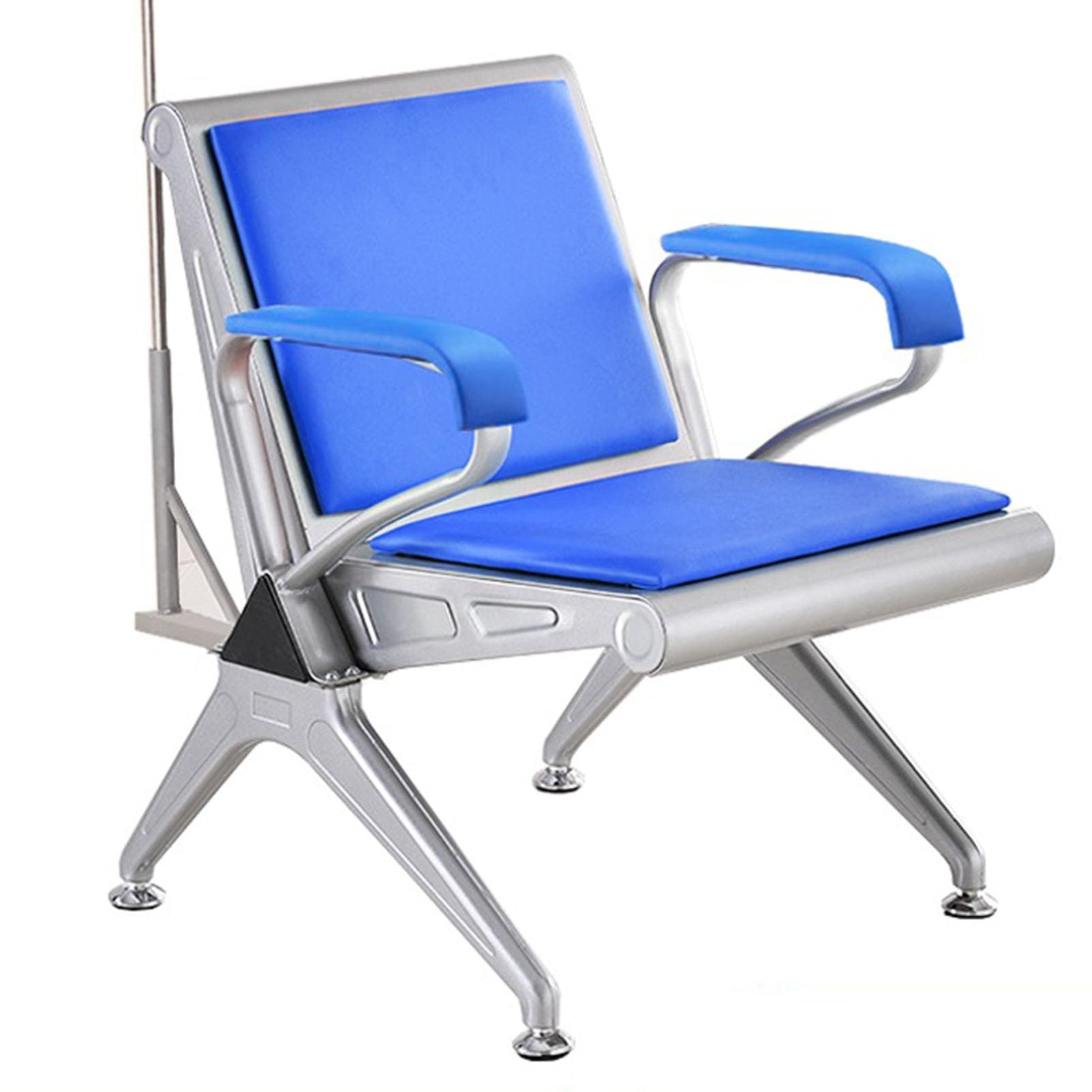SFSLBFB Medical Reception Chair with Armrest and IV Pole Stand, Soft Padded Seat for Waiting Rooms and Clinics
