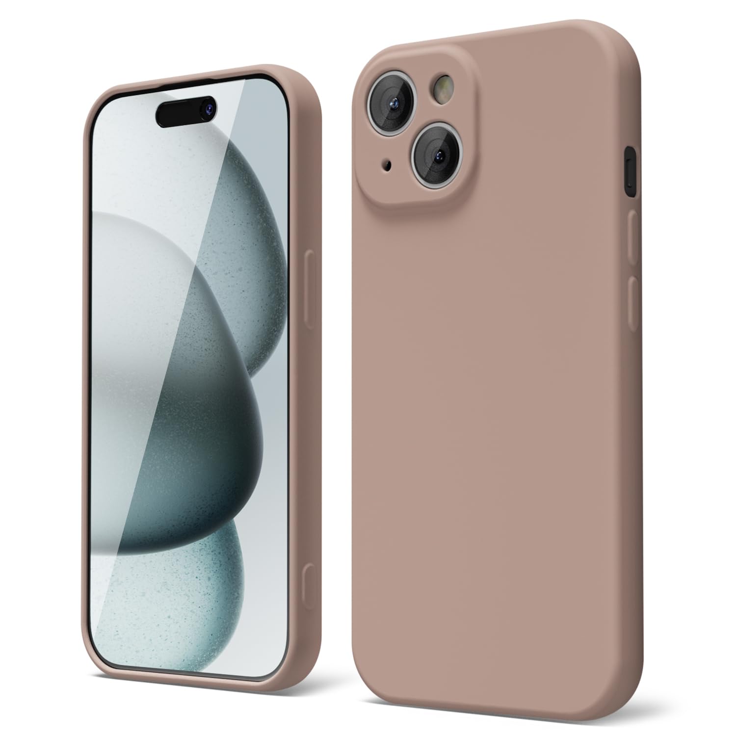 oakxco for iPhone 16 Pro Max Case Liquid Silicone, Soft Rubber Gel Elegant Aesthetic Basic Simple Cover, Cute Thin Slim TPU Matte Solid Color Plain Smooth Case for Women Girl, Light Pink — view 1721
