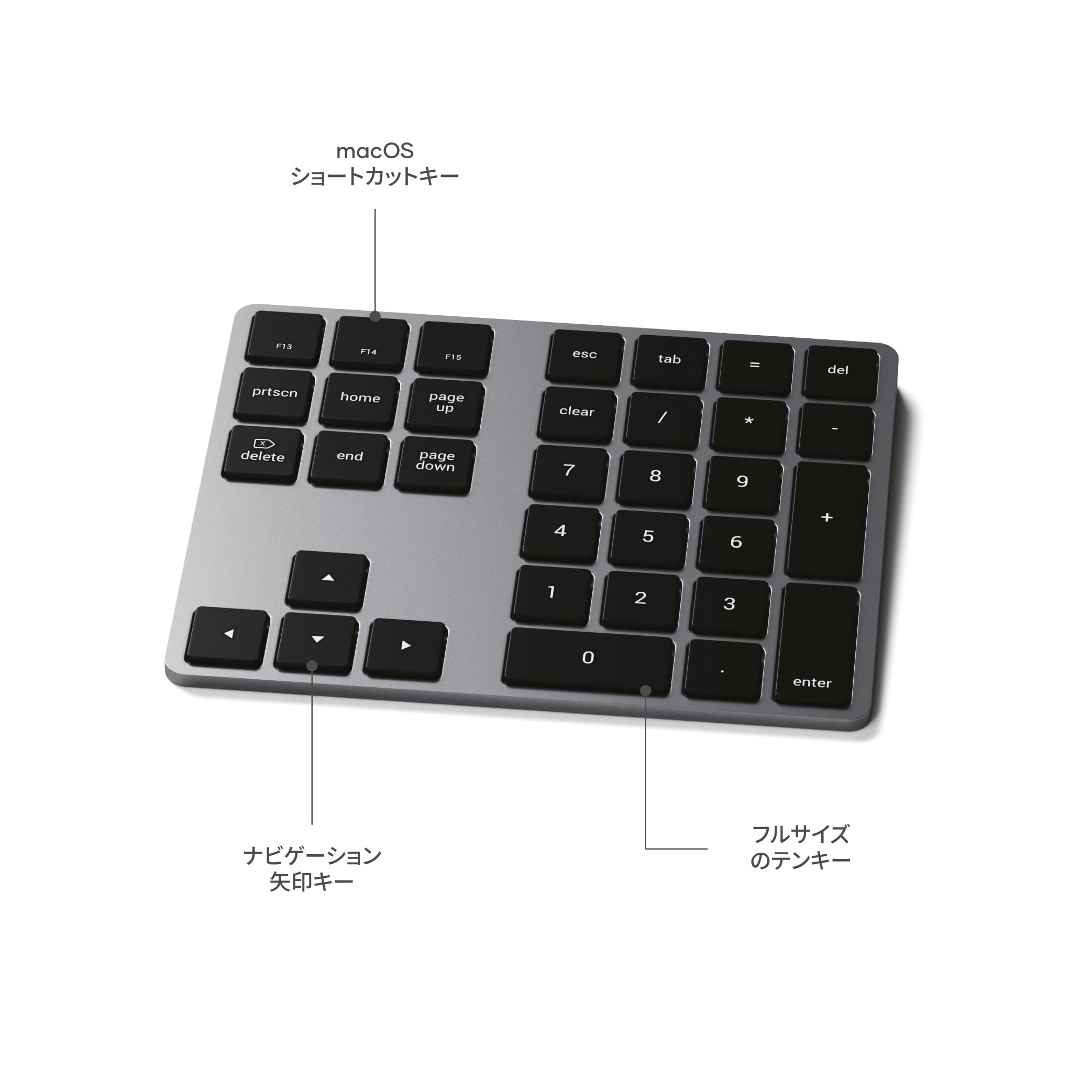 Amazon.co.jp: SATECHI 34キー Bluetooth ワイヤレステンキーパッド