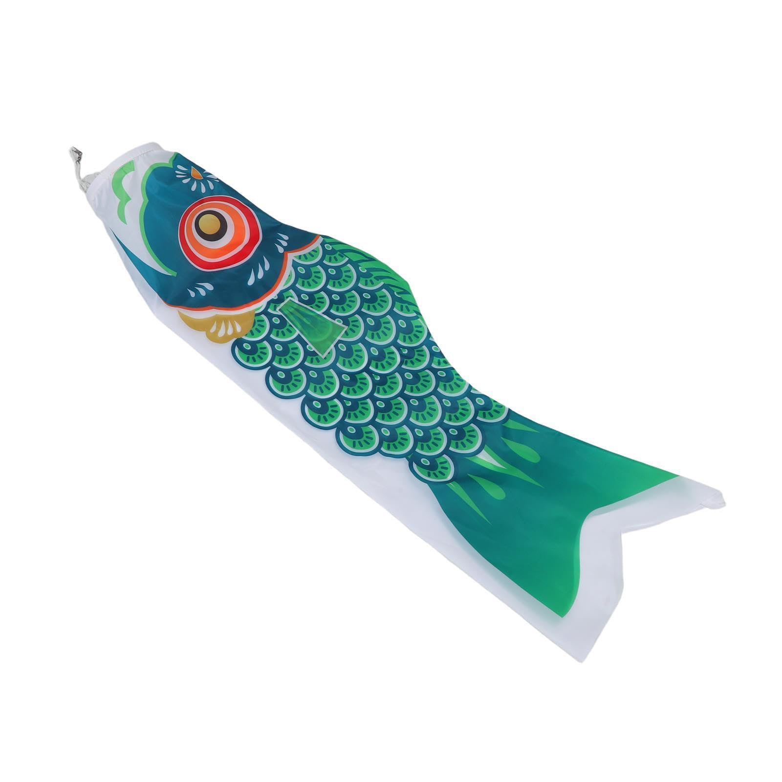 Bandera de carpa japonesa verde para adornar terrazas y días festivos