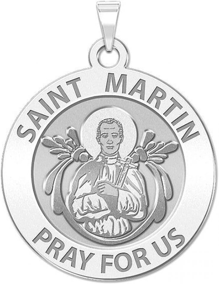 PicturesOnGold.com Saint Martin De Porres Religious Medal - 1 Inch X 1 Inch -Sterling Silver