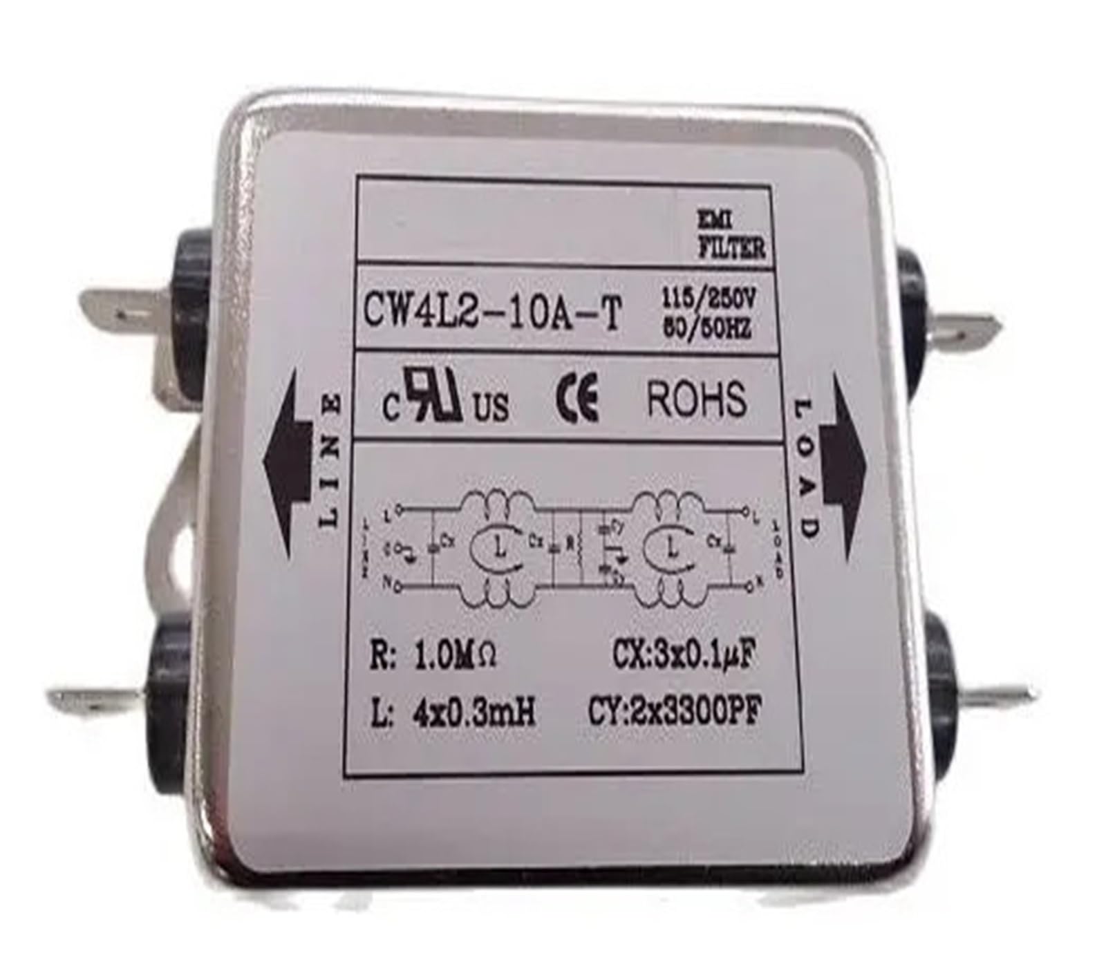 JJKKOZVQF Filter CW4L2-10A-T 115V / 250V 20A 50/60HZ