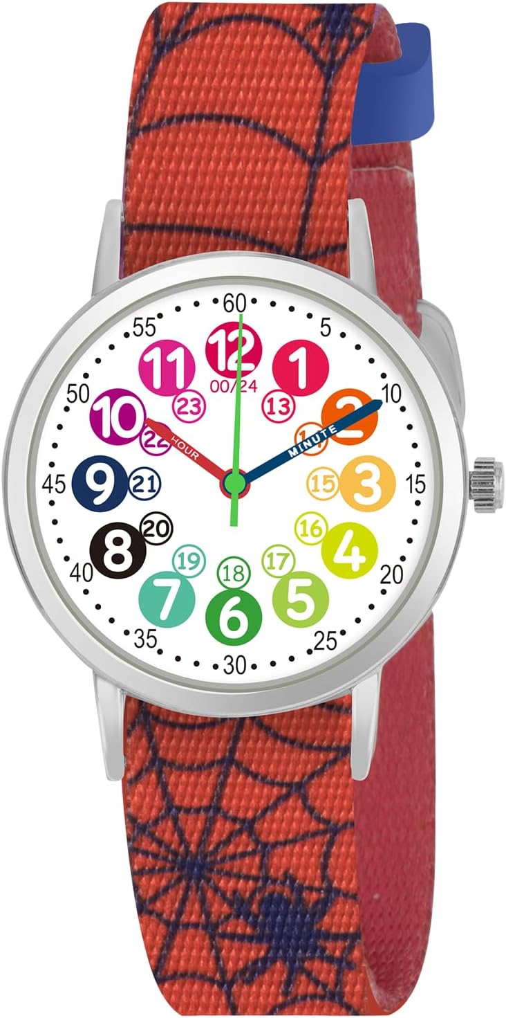 Kids Watch for Girls and Boys,for Children's Toddler Learning Time and Easy to Read Time, Adjustable Nylon Strap,Analog Watch for Boys and Girls Ages4~11