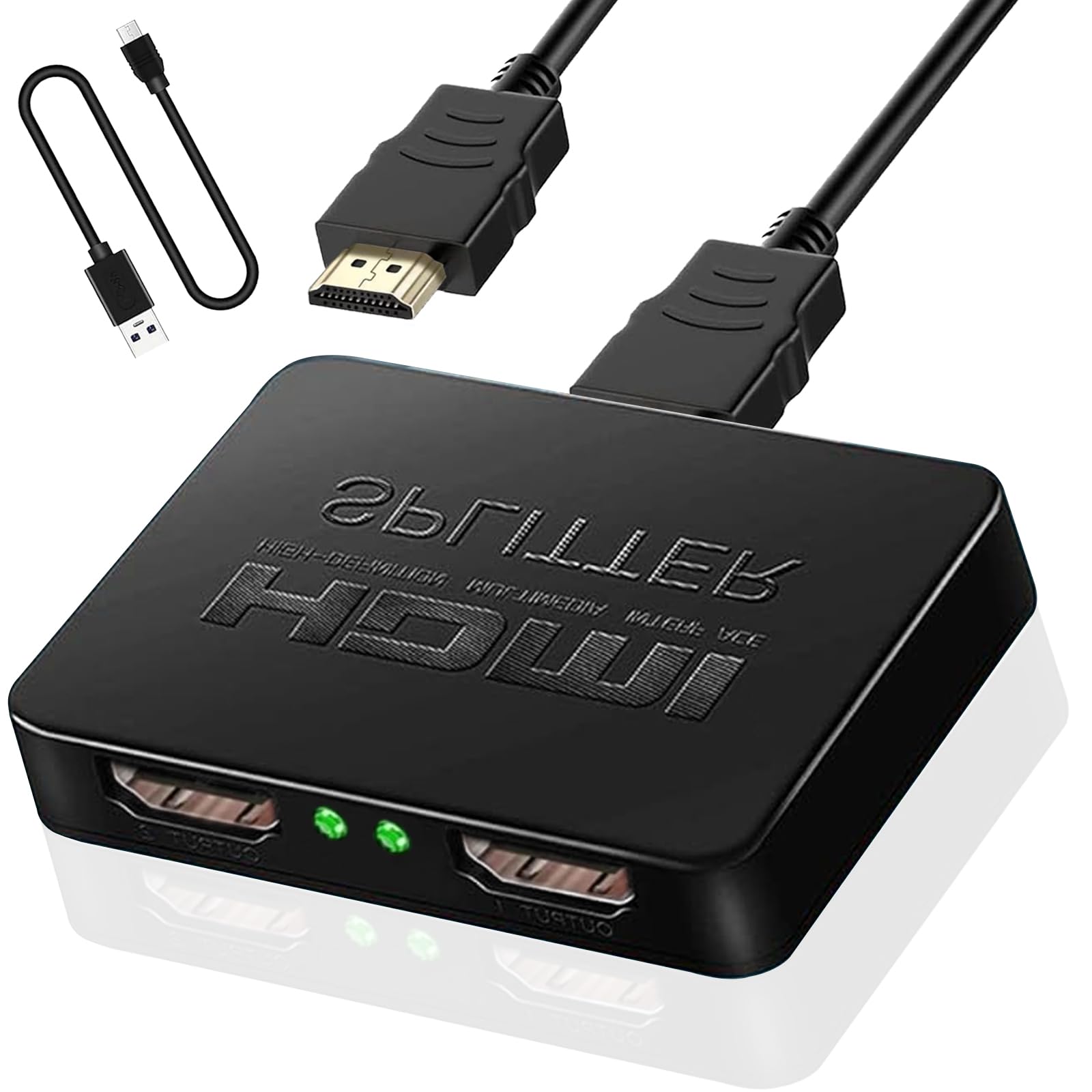 Amazon | xunbida HDMI 分配器 1入力2出力【2024強化モデル】4Kx2K  