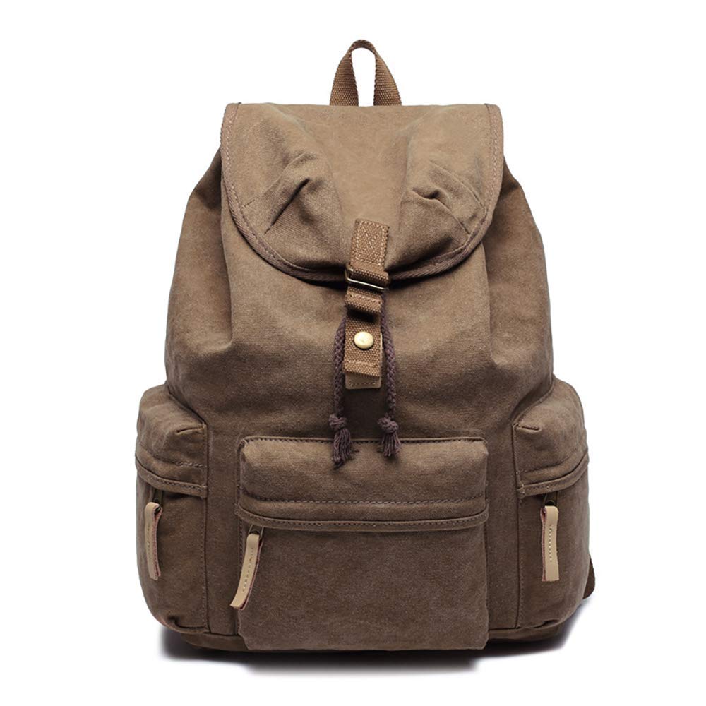 Canvas Camera Bag - Gran Capacidad Impermeable Antichoque Camera Backpack Travel Bag - para Cámaras Digitales, Tabletas, Teléfonos, Grabadora de Video Estante de Almacenamiento en el Piso/Coffe
