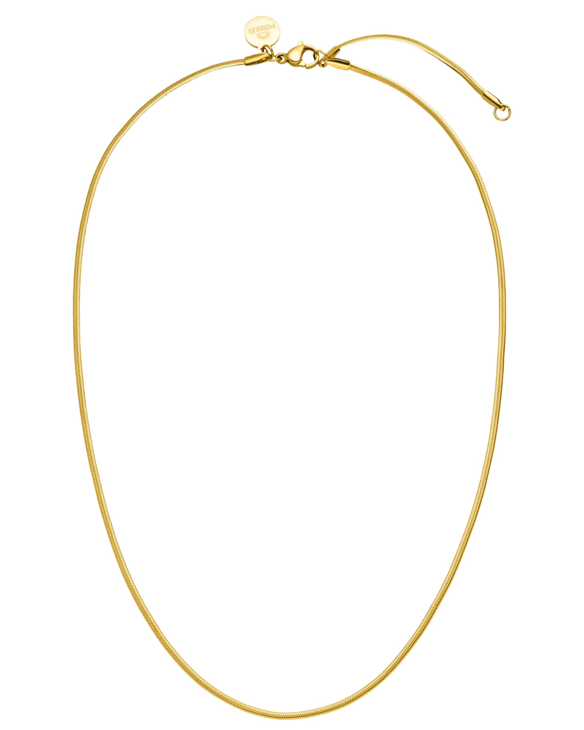 Purelei Sleeky Halskette, Halskette für Frauen aus Edelstahl mit schlichtem Design, Wasserfeste Kette Perfekt für minimalistische Looks, Lange verstellbar 40-45 cm