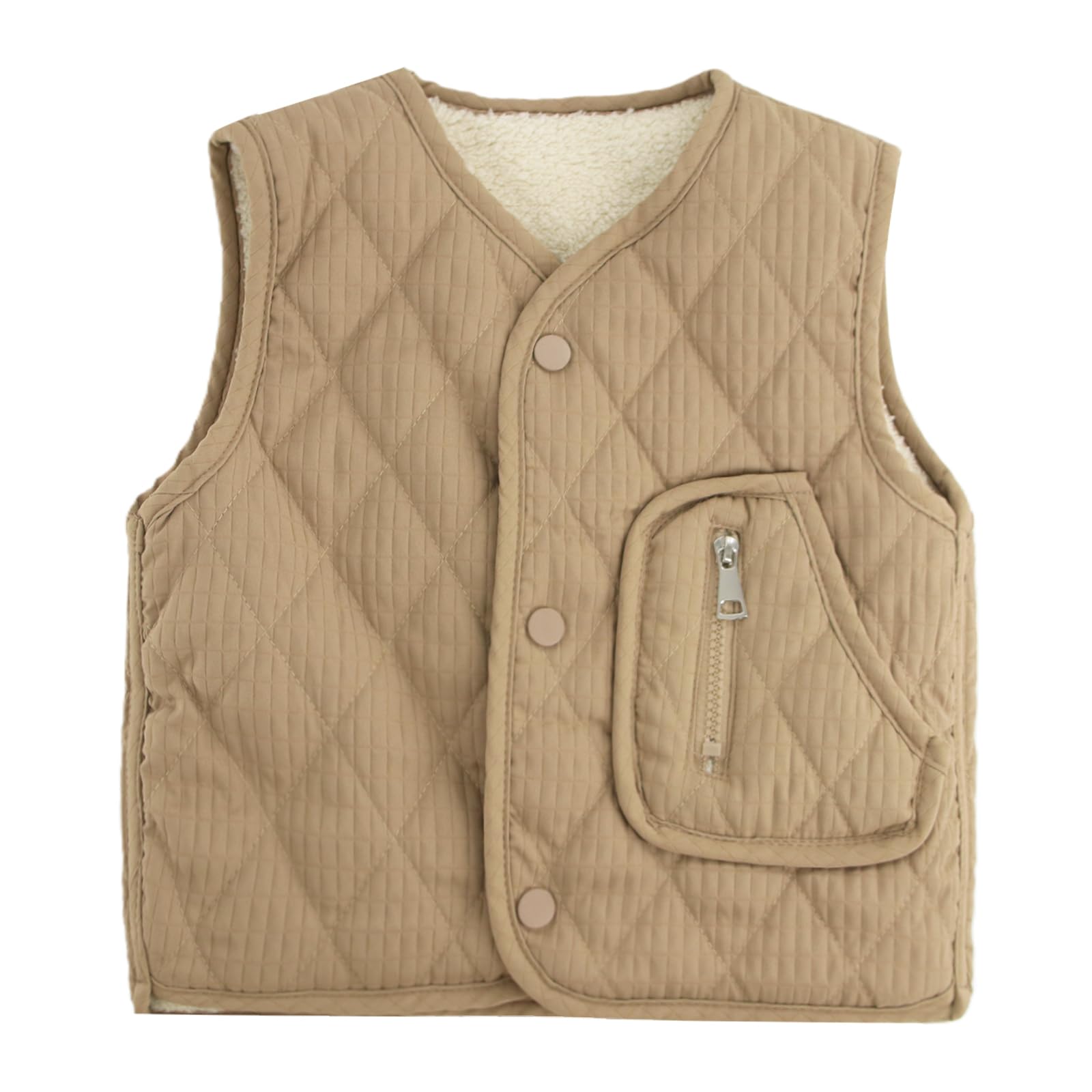 POBIDOBY High Thick Baby Vest for Girls&amp;Boys, Button Down Purcotton Toddler Cardigan Girl&amp;Boys for Spring&amp;Fall&amp;Winter